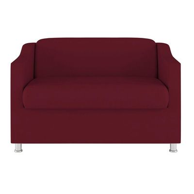 Kit Poltrona Tilla Recepção + Namoradeira Sala, Quarto Suede marsala