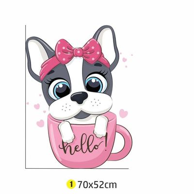 Adesivo De Parede Dog Hello