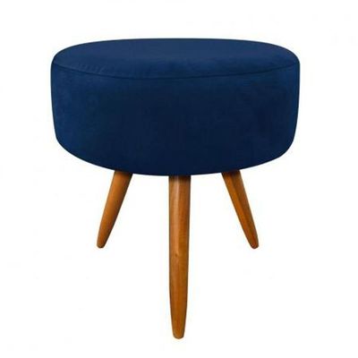 Puff e Banqueta Magnus Suede Azul Marinho Estiloso