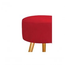 Puff Pufe Banqueta para Make Sala Quarto Suede Vermelho