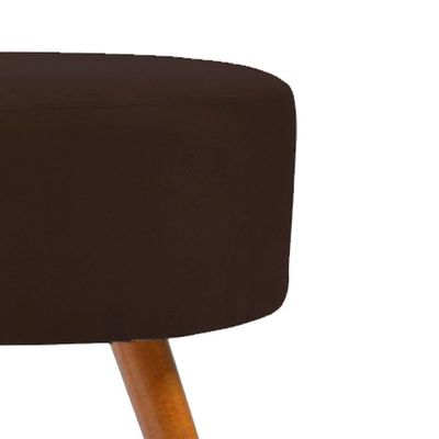 Puff Decorativo Sala Suede Redondo marrom