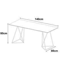 Mesa De Escritório Cavalete Arame Bela Vista Branco Branco