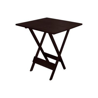 Mesa Dobrável De Madeira Maciça 70X70 - Imbuia - Marrom