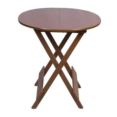 Mesa Redonda Dobrável Em Madeira Maciça 70X70 Imbuia