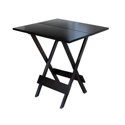 Mesa Dobrável Quadrada Em Madeira Padrão 70X70 - Tabaco - Marrom