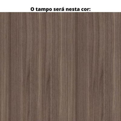 Mesa De Escritório Pé Painel Pe25 Em Mdp 134 X 60 Cm Cor Walnut E Base Branca