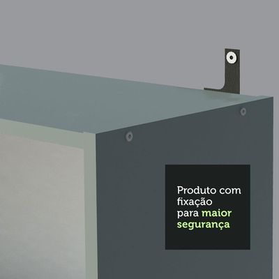 Estante Livreiro com 6 Nichos Cinza Madesa