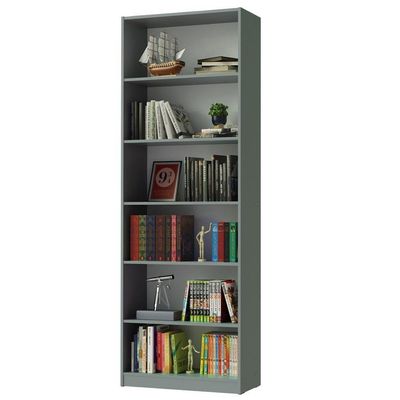 Estante Livreiro com 6 Nichos Cinza Madesa