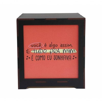 Luminária Box Namorados é Tanto Amor Com Você é Assim Em Mdf