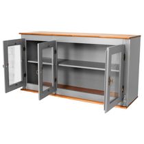 Aéreo De Cozinha Antique Com Porta De Vidro Cinza