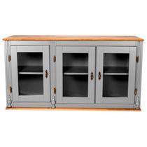 Aéreo De Cozinha Antique Com Porta De Vidro Cinza