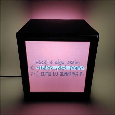 Luminária Box Namorados é Tanto Amor Com Você é Assim Em Mdf