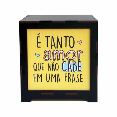 Luminária Box Namorados é Tanto Amor Com Você é Assim Em Mdf