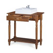 16999419004324 Mini Lavabo Pé Toneado 1 Gaveta Superior E 1pratateleira Com Cuba Dália M53061 Cor Imbuia - Verniz