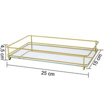 Bandeja Hara Fence Dourada 15x25cm