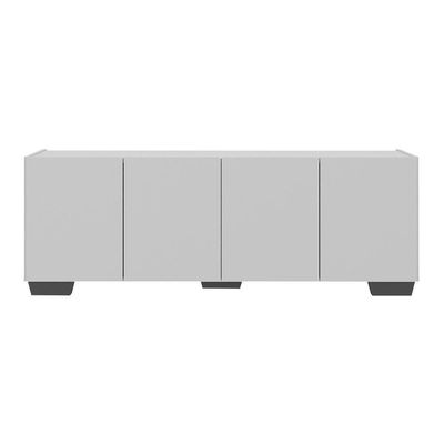 Rack Para Tv Até 50 Polegadas Com 4 Portas Multimóveis Mp1072 Branco/preto Branco/preto
