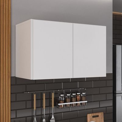 Armário De Cozinha Aéreo 2 Portas Multimóveis Mp2154 Branco Branco