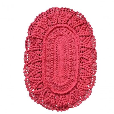 Tapete Vermelho Em Ponto Russo Artesanal
