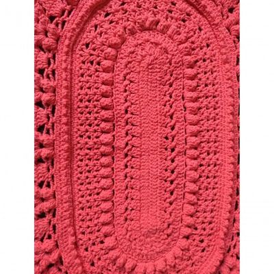 Tapete Vermelho Em Ponto Russo Artesanal
