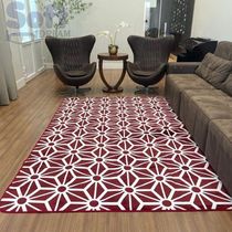 Tapete Flannel Sala Quarto Luxo Macio 2,00X1,40 Vermelho
