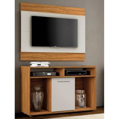 Rack Para Tv Até 43'' Combo Show Com Pés Notável Freijo Trend Com Off White