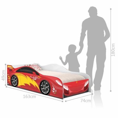 Mini Cama Carrinho Flash Vermelho