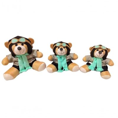 Urso Pelúcia Aviador Verde 3 Un