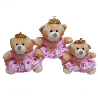 Ursa Pelúcia Princesa 3 Un