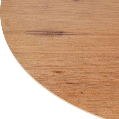 Mesa Saarinen Oval Centro Freijó 120x80cm - Base Branca