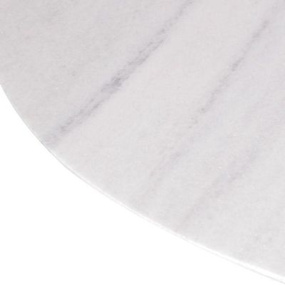 Mesa Saarinen Oval Centro Espirito Santo 120x80cm - Base Branca