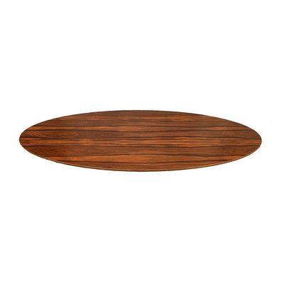 Mesa Saarinen Redonda Pau Ferro 100cm - Base Branca