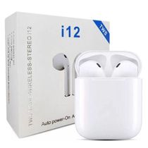 Fone de Ouvido Bluetooth I12 Tws iPh0ne e Android Branco