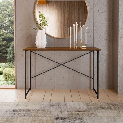 Aparador Estilo Industrial 90 Cm Miami Klm Móveis Imbuia/ Preto