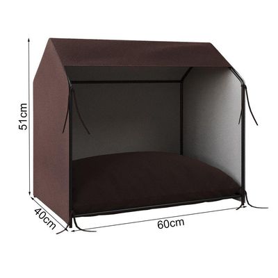 Casinha De Cachorro Pet Tati Raças Pequenas - Marrom - Cor: Marrom