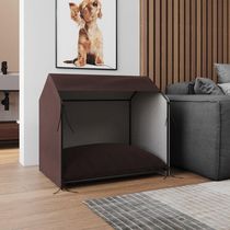 Casinha De Cachorro Pet Tati Raças Pequenas - Marrom - Cor: Marrom