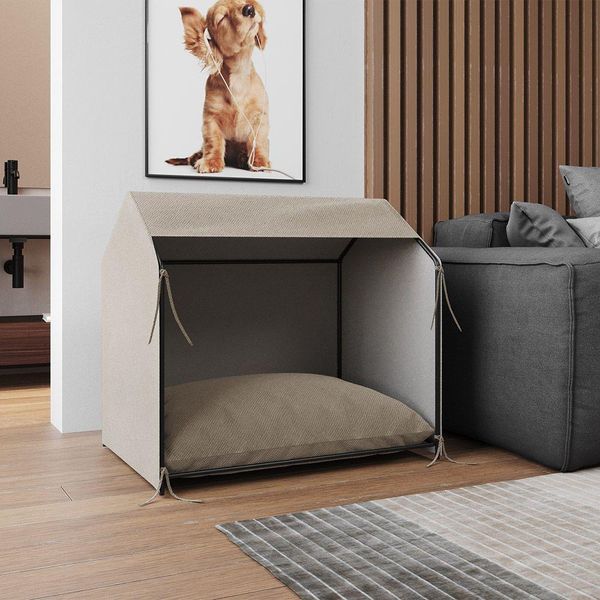 Casinha De Cachorro Pet Tati Raças Pequenas - Bege Marrom