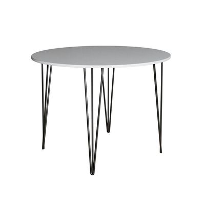 Mesa Com 4 Cadeiras Preta Jantar Branca Com Ferro Preto
