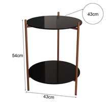 Mesa Lateral Industrial Premium Cobre Com Preto Preto