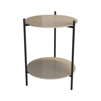 Mesa Lateral Industrial Premium Marbella Off White Branco