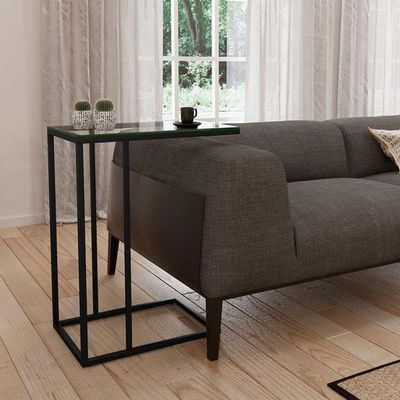 Mesa Lateral Encaixe Elena Preto - Cor: Preto