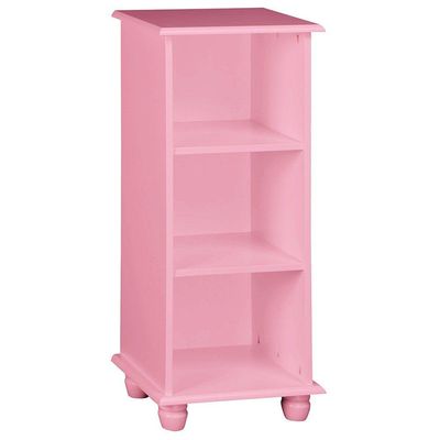 Torre Antique Baixa Lateral 2 Prateleiras Laca Rosa Algodão