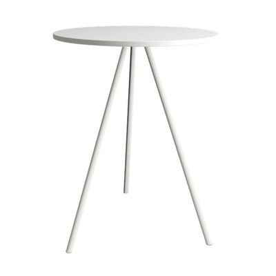 Mesa Lateral Gabriela Wood Branco - Cor: Branco