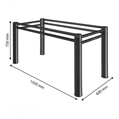 Base Retangular P/Mesa Jantar Vidro Madeira Texturizado