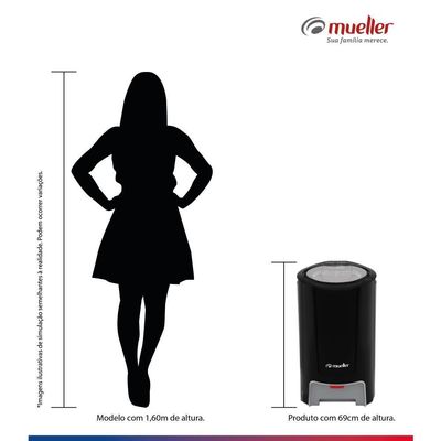 Centrífuga de Roupas Fit 12,6Kg Preta Mueller 110V