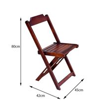 Jogo De Mesa Com 4 Cadeiras De Madeira Dobravel 70X70 - Imbuia - Marrom