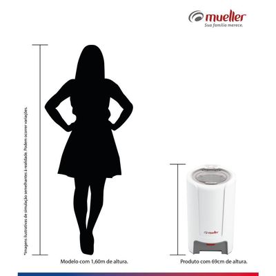 Centrífuga de Roupas Fit 12,6Kg Branca Mueller 220V