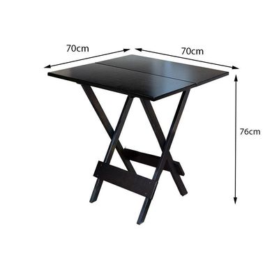Kit 10 Jogos De Mesa Com 4 Cadeiras De Madeira Dobravel 60X60 - Tabaco - Marrom