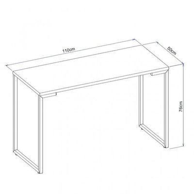 Mesa Escrivaninha Paúba Preto - Cor: Preto