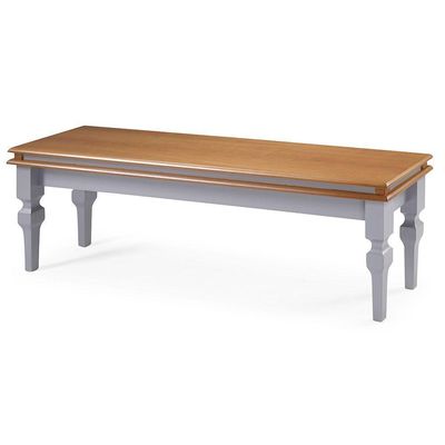 Banco De Madeira Manchester M52052 Largura 190cm Cinza