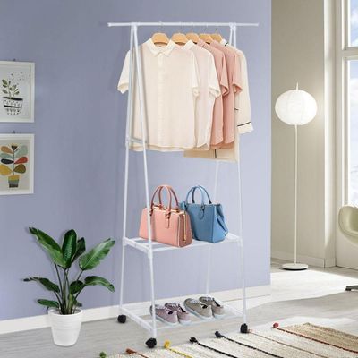Arara Guarda Roupas Organizadora C Roda Multifuncoes Closet